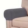 2 Pack Classic Stretch Velvet Armrest Covers for Sofa, Fitted Elastic Band Slipcover Grip, Washable Polyester Spandex Furniture Protector