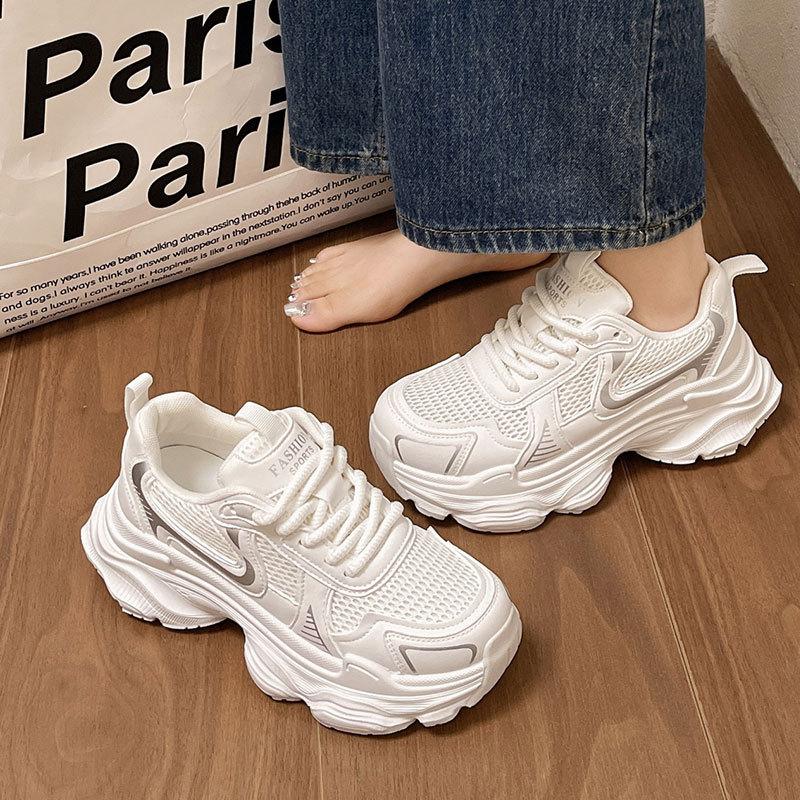 Dad Shoes Women's Ins Spring and Autumn New Super Fire Versatile Student Lightweight Thick-soled Breathable Sneakers