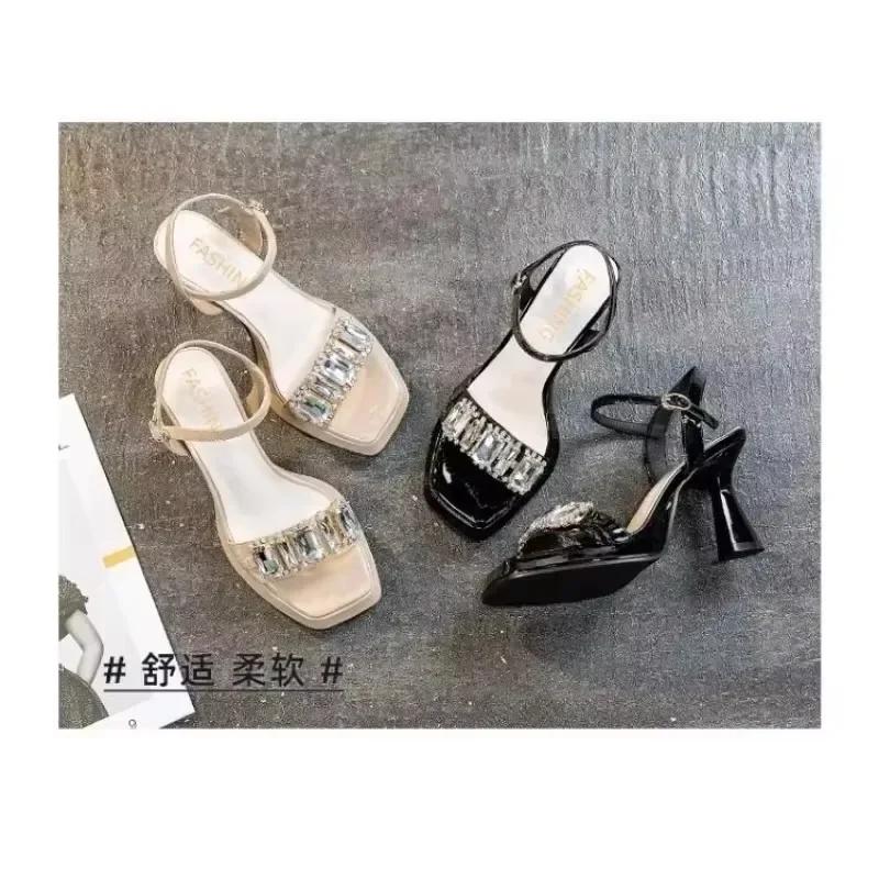 Thick Open Toe Sandals for Women 2024 Summer New  Sole Waterproof Platform Model Sandalias Mujer Verano 2024 High Heels Slides