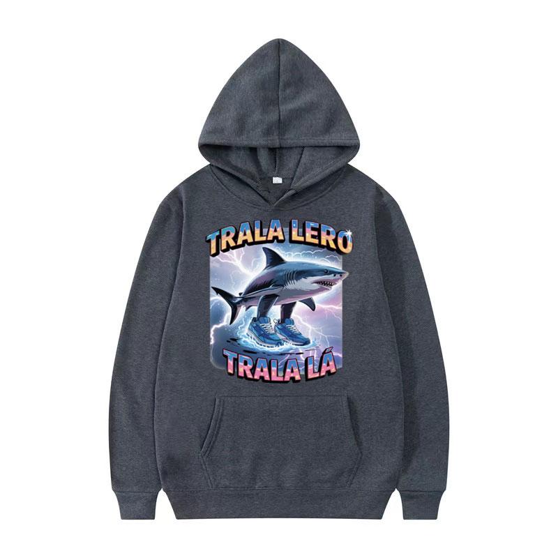 Funny Tralalero Tralala Hoodie Shark with Shoes Italian Brainrot Meme Hoodies Men Women Long Sleeve Harajuku Casual Sweatshirts