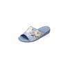 Pansy 9306 Women's Hand-Knitted Antibacterial Indoor Slippers, Size L, Blue