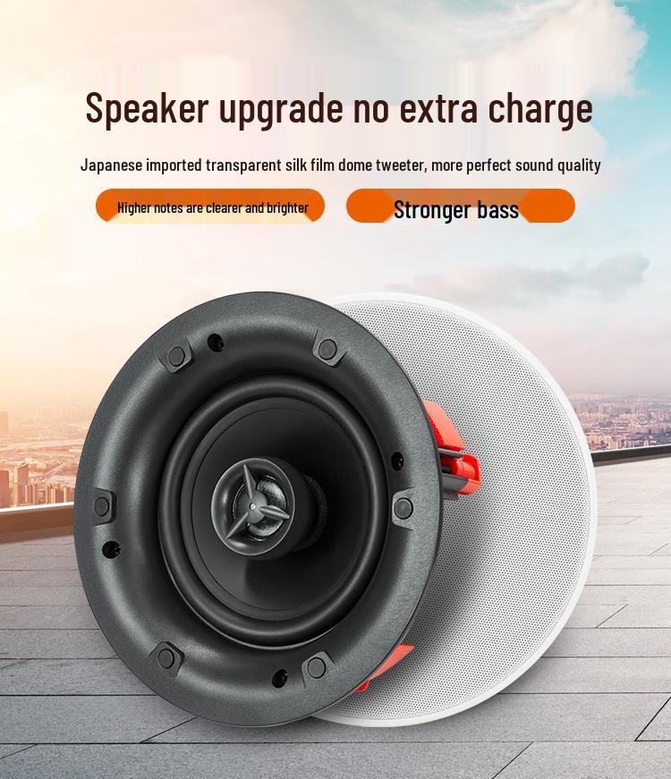 5.25" Two-Way Ceiling Speaker with Self-Suction Grille for Home Theater
