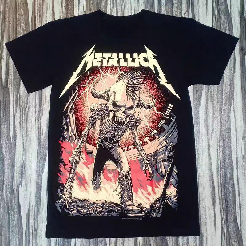 Hip-hop Rock Band Lettered Short-sleeved T-shirt Y2K Versatile and Fashionable Men's and Women's Top