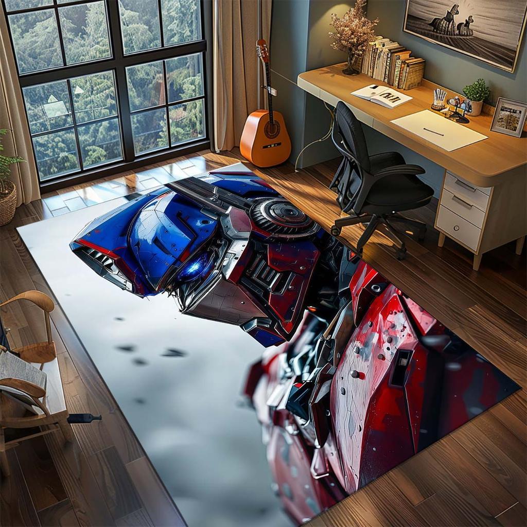 Gundam Anime Mecha Robot Rug Carpet Large Area Rug Non Slip Washable Floor Mat Gamer Room Bedroom Home Decor