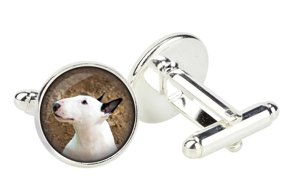 Bull Terrier, Bully - cufflinks in a box, handmade jewelry, product of the Art-Dog brand