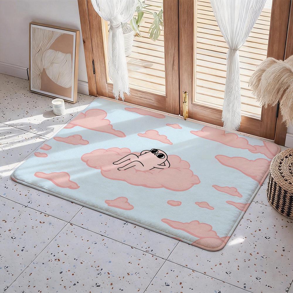 Character K Ketnipz Floor Mat Eco Flannel Doormat Non Slip Odorless Indoor Floor Rug Soft Short Plush Home Mat