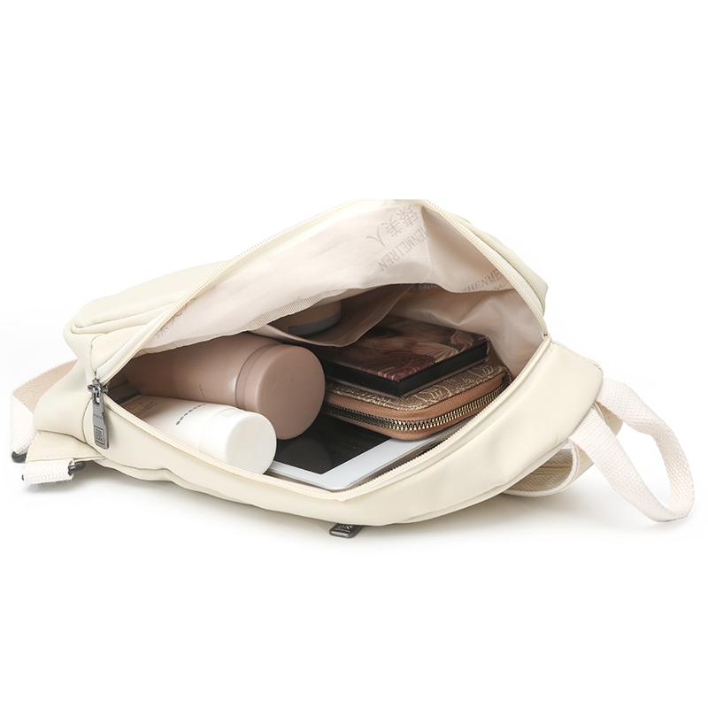 Solid Color Backpack Multi-functional Chest Bag Women's Shoulder Crossbody Bag