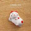 Cute Lucky Cat Ceramic Chopsticks Holder Japanese Chopsticks Forks Holder Resturant Kitchen Tableware Home Decoration 2025 New