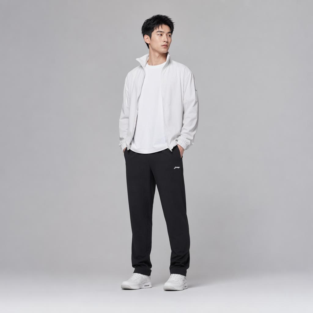 Li-Ning Lightweight Quick-Dry Breathable Straight-Leg Casual Pants Men bottoms Black AYKT347-1