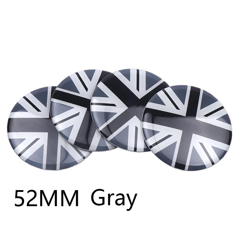 

4pcs 52mm Metal Alloy British Flag Soccer S Emblem Car Wheel Center Hub Caps Stickers For Mini Cooper-S R56 R50 R53 Accessories 52mm Stickers