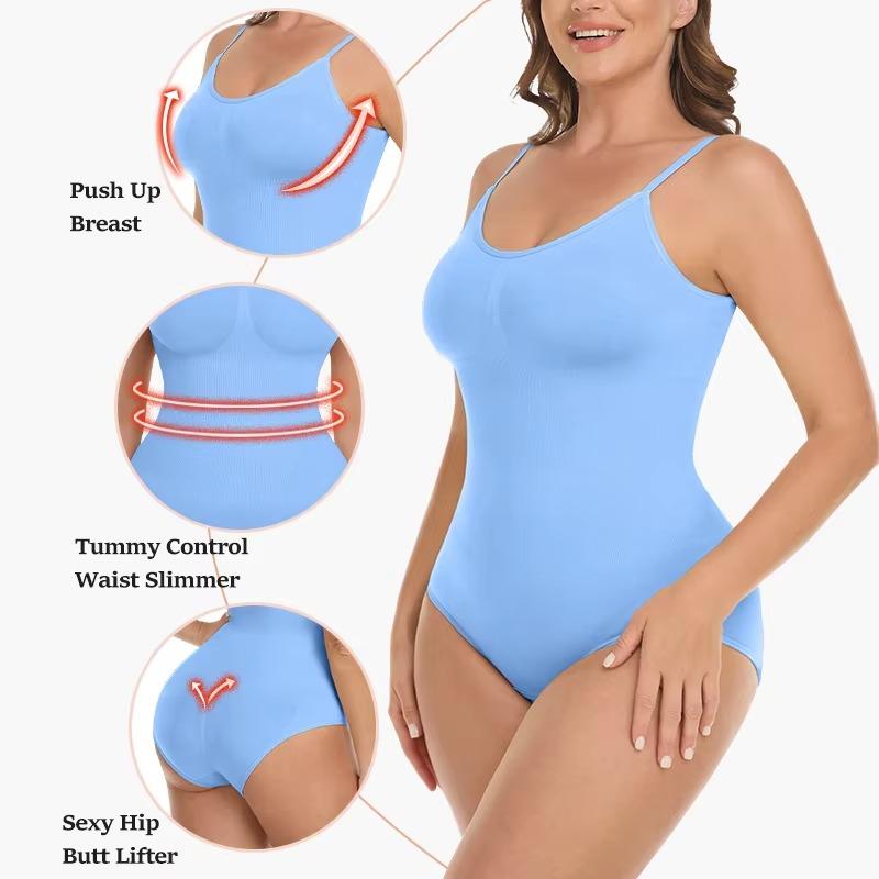 Seamless Shapewear For Women Tummy Control Camis Body Shaper Butt Lifter Camisole Thongs Top Slimming Waist Trainer