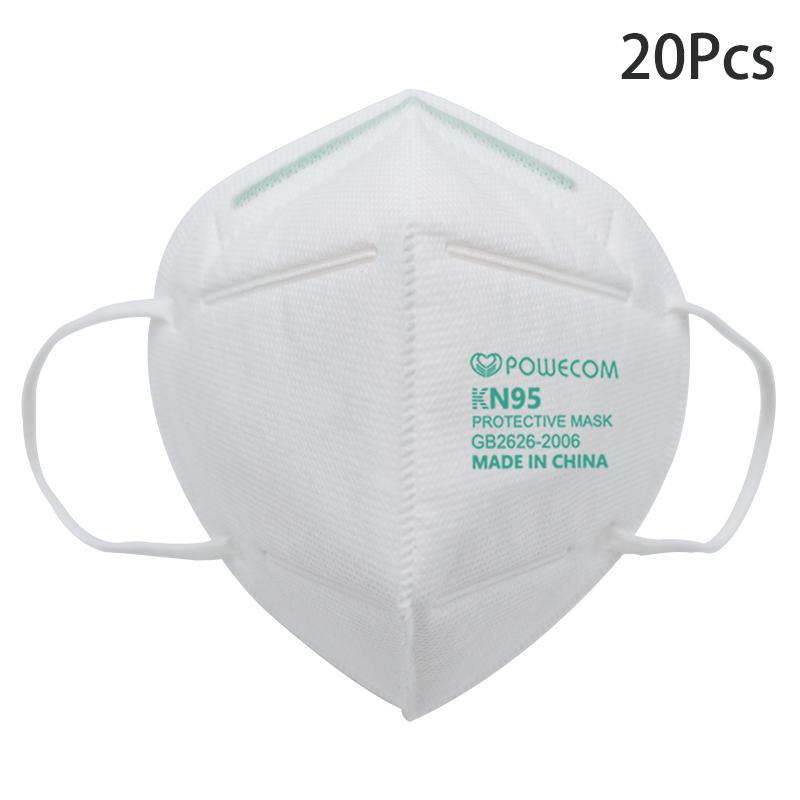 KN95 Mask Powecom Protective Reusable KN95 Face Masks Breathable and Safety Dust Black Mask 95% Filtration Mouth Muffle Cover