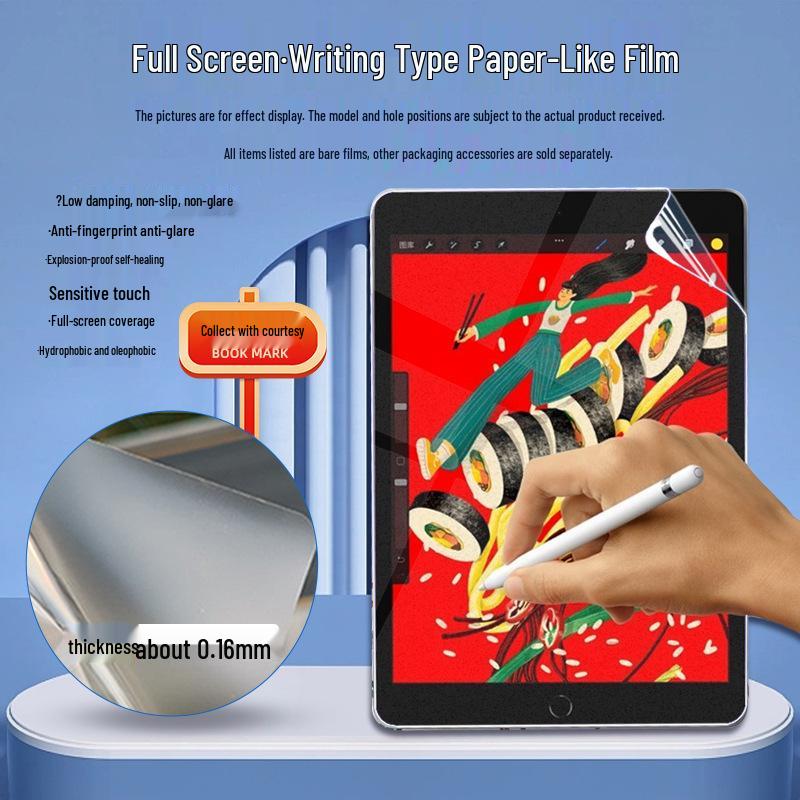 Paper-like PET Film for Writing & Drawing: Full Coverage for Vivo Pad6 Pro/5E and iQOO Pad5 Pro