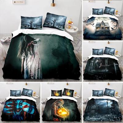 Copripiumino Matrimoniale Tema Horror Mano di Zombie Copri Piumone Microfibra Gotico Spettrale Set Biancheria da Letto Singolo Matrimoniale Per Adolescenti Adulti Uomini