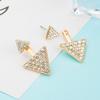 Simple Modern Women Ladies Triangle Ear Stud Earrings Party Jewelry