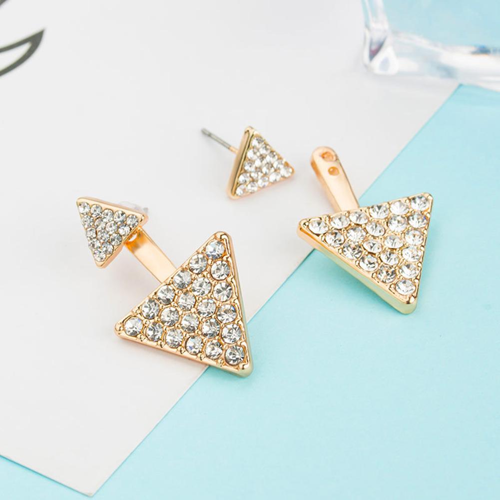 Simple Modern Women Ladies Triangle Ear Stud Earrings Party Jewelry