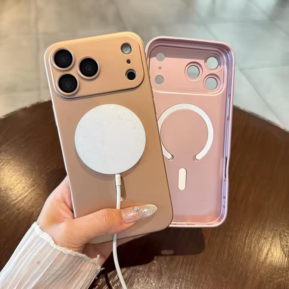 Magnetic Matte Cases For iPhone 11 12 13 14 15 16 17 Pro Max 17 Air 16 Plus For Magsafe Wireless Charge Cover Phone Accessories