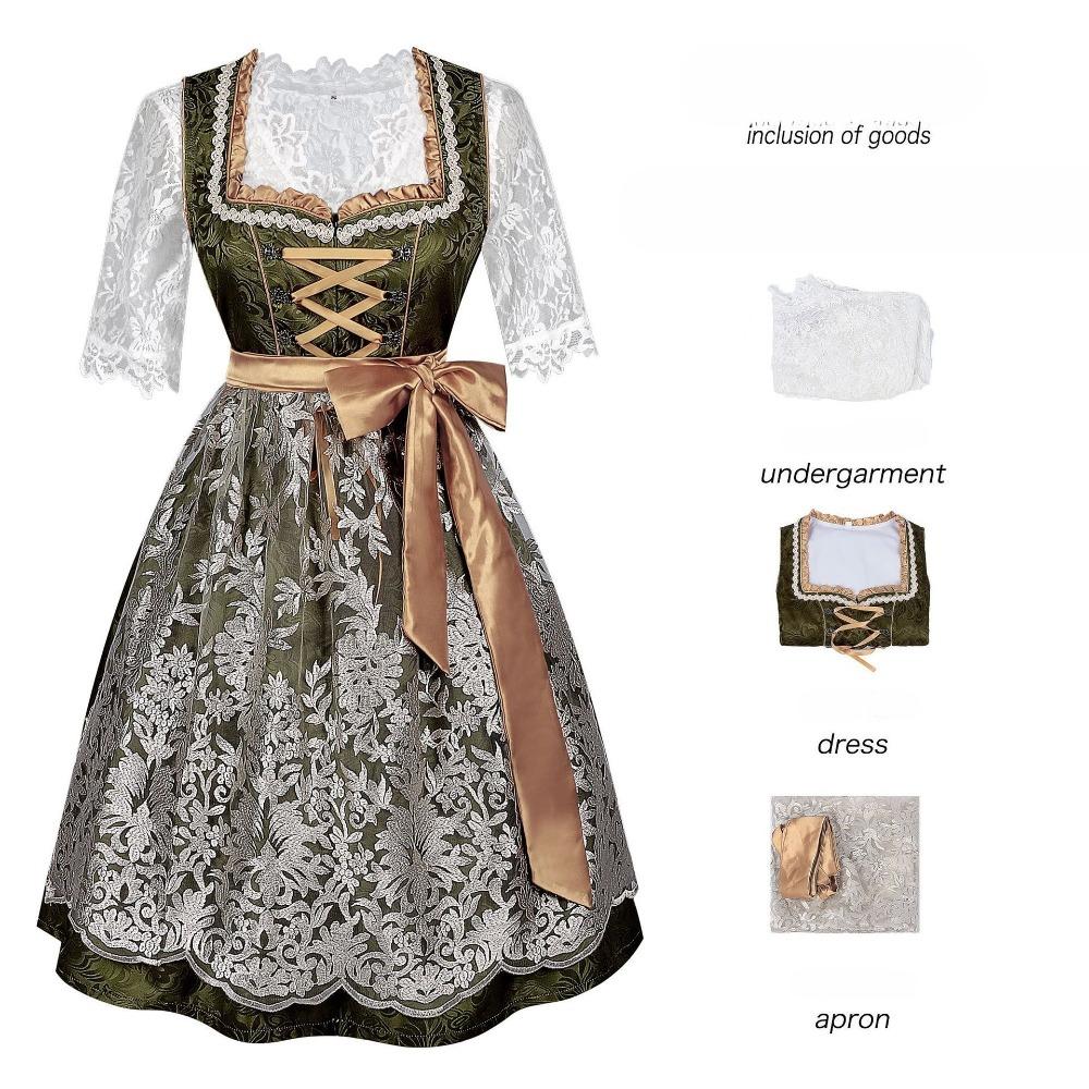 Sieviešu vācu Oktoberfest Dirndl kleita 3