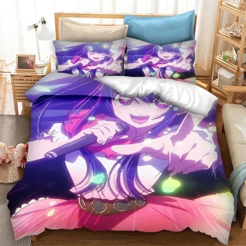 Anime Oshi No Ko 3D Printing Bedding Set Duvet Covers Pillowcases 2/3 Piece Comforter Bedding Sets Bedclothes Bed Home Textiles