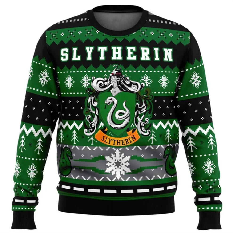 Slytherin House Ugly Christmas Sweater Men