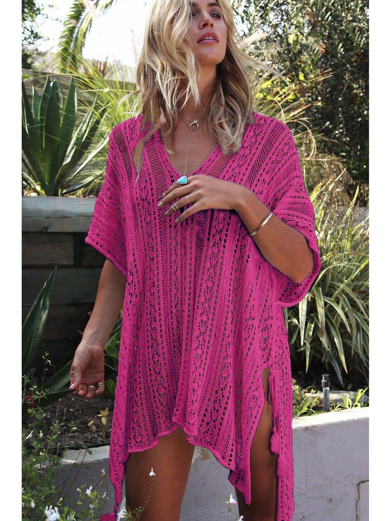 2023 Summer Women's Sun Protection Knit Beach Cover-Up Shirt