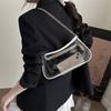 Fashion transparent handbag summer new chain trend shoulder bag casual niche underarm bag women