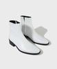 Firenze Atelier Hidden Zipper Detail Slim Toe Ankle Boots 3343 [Cream White]