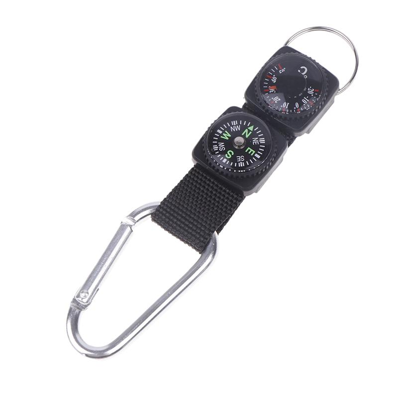 Mini-Kompass mit Haken 2-in-1 Multifunktionaler Wander-Karabiner Empfindlicher Führer Outdoor-Bergsteigen Schlüsselanhänger Camping-Werkzeug