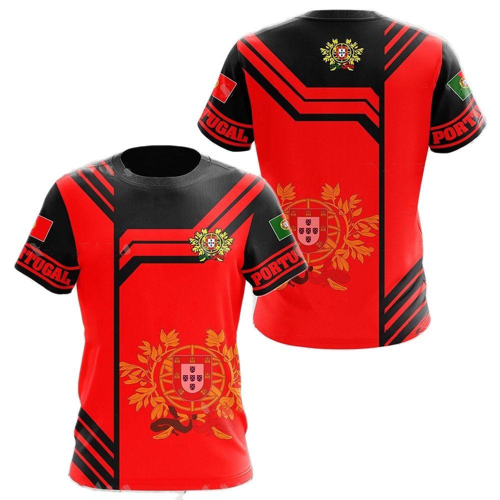 

Portugal National Emblem Print T Shirt For Men Fashion Casual O-neck Short Sleeve Tops Vintage Harajuku Streetwear Oversized Tee S