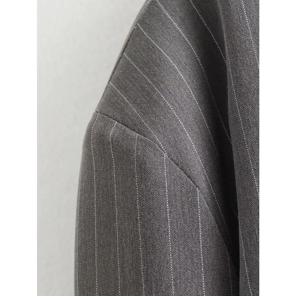 Женский комплект из полосатого пиджака и топа — фото 13