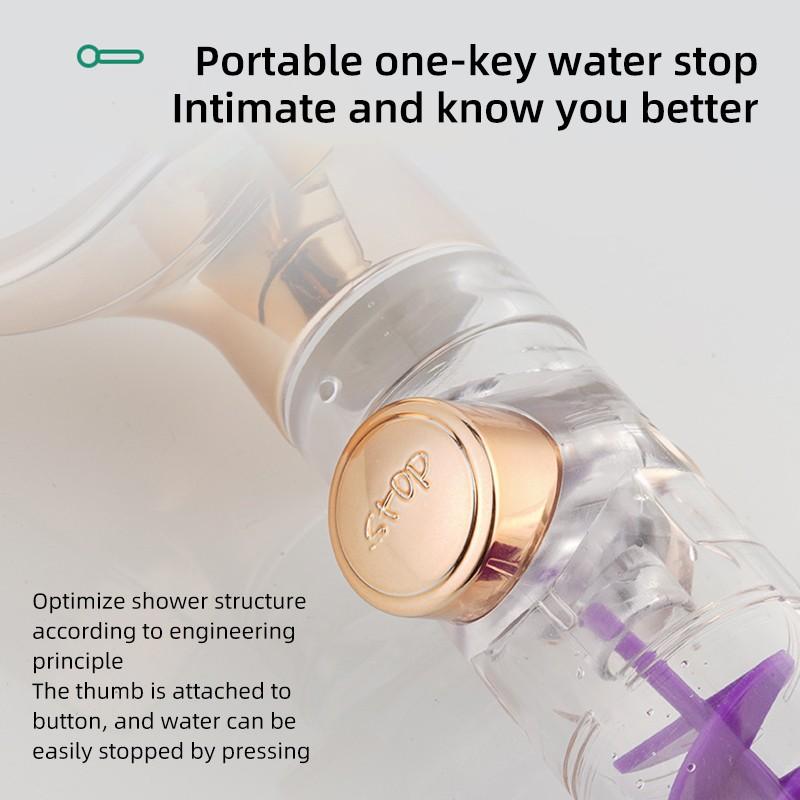Shower Head Adjustable Water Flow With Turbocharged Bathroom Handheld Water-Saving Shower Head Bathroom Accessories