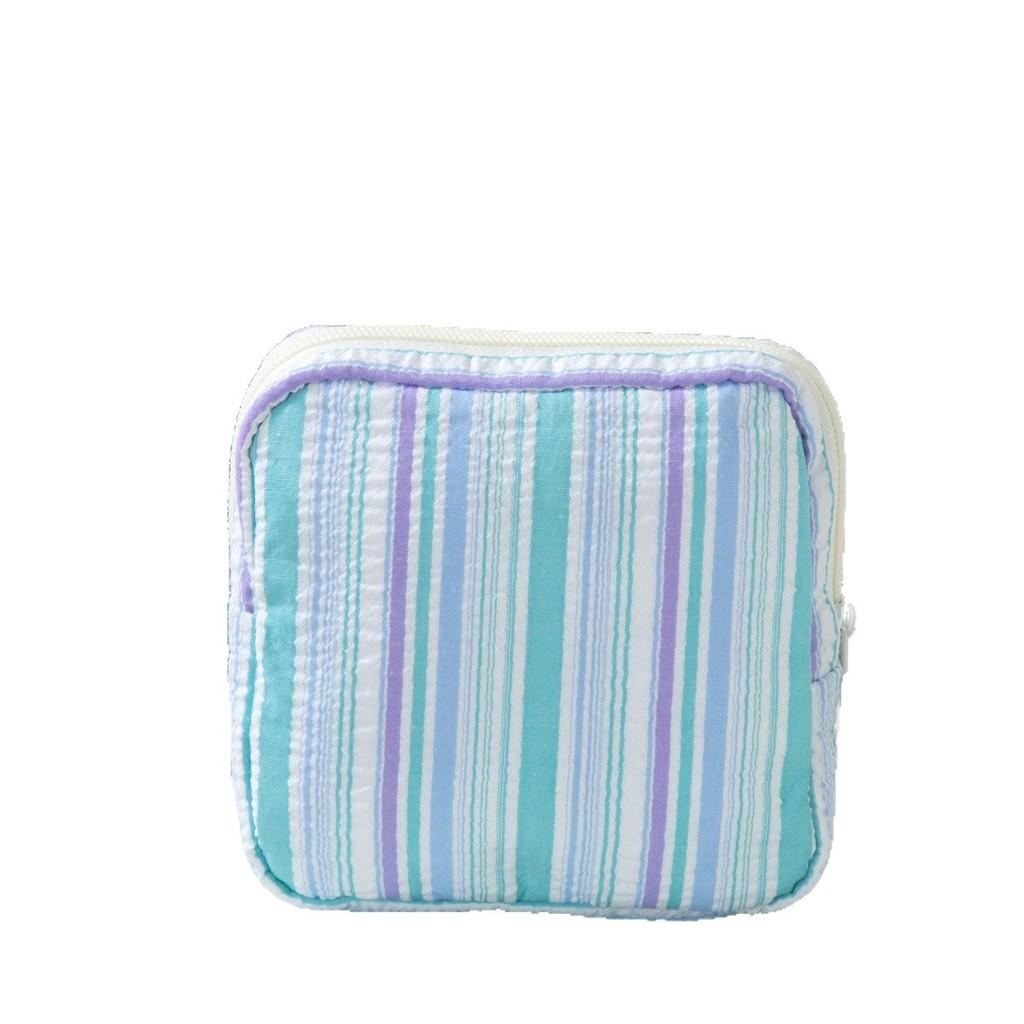 Modern Striped Storage Bag With Multifunctional Organizer For Travel And Makeup Use
