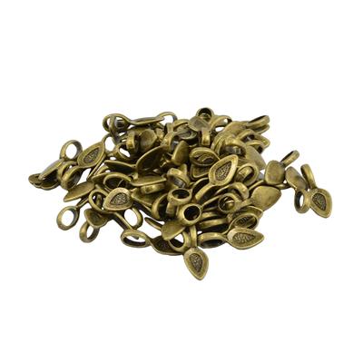 100 Pezzi Goccia Foglia Incolla su Anello 21mm Ciondolo Cabochon Gioielli Fai da Te Bronzo