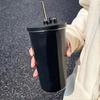 Creative Travel Insulated Tumbler 600ML Vacuum Insulated Fashion Thermos Cup with Straw BPA Free Stainless Steel Coffee Cup