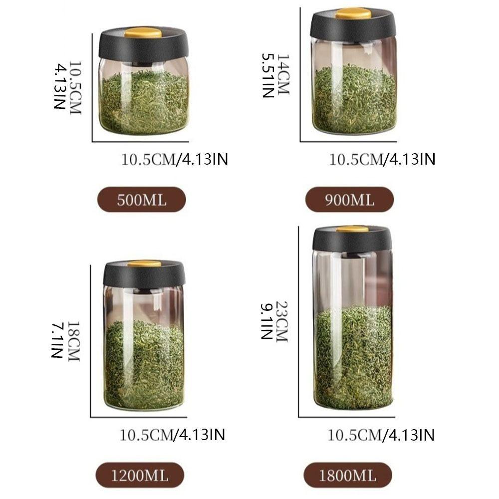 Manual Vacuum Sealed Coffee Bean Tank Glass Air Extraction Airtight Container  Cereals
