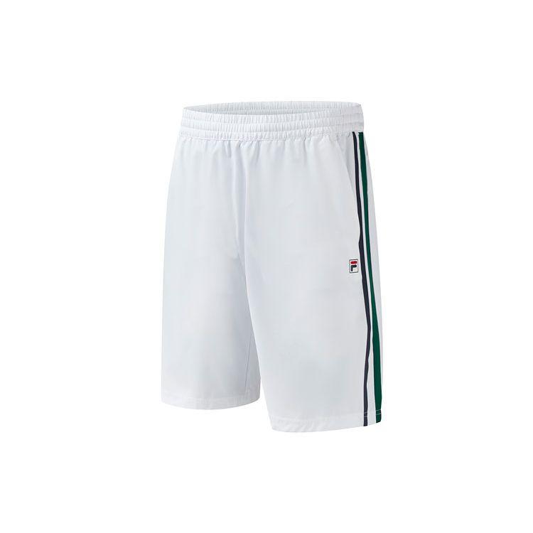 FILA Side Stripe Tennis Breathable Woven Shorts Men Shorts White A11M113361F-WT L