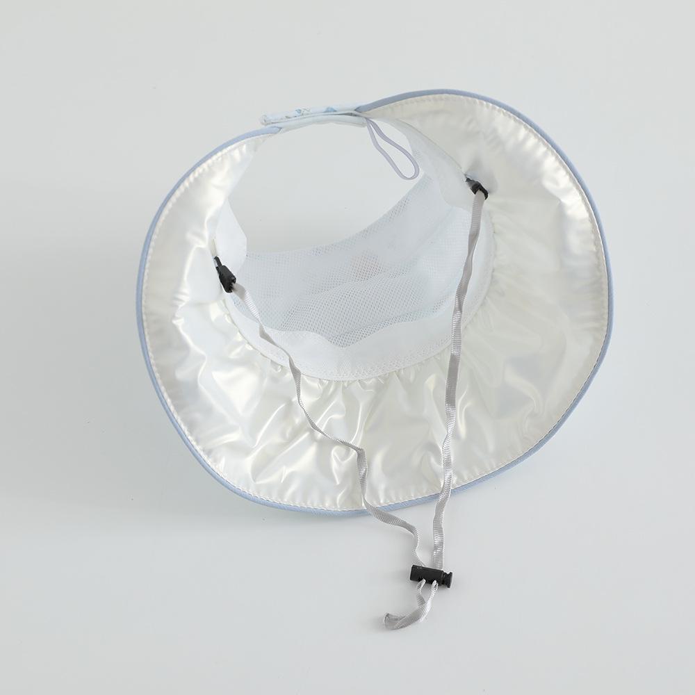 Girls' Cute Floral Wide-Brimmed Summer Sunshade Hat - Breathable Korean Style