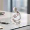 Mini Reader Sculpture Ornament Minimalist Reading Figure Ornament  Bookshelf Decor