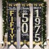 50 Year 1975 Happy Birthday Door Banner 50th Birthday Hanging Banner Birthday Party Decor Adults Women Party Supplies Favors