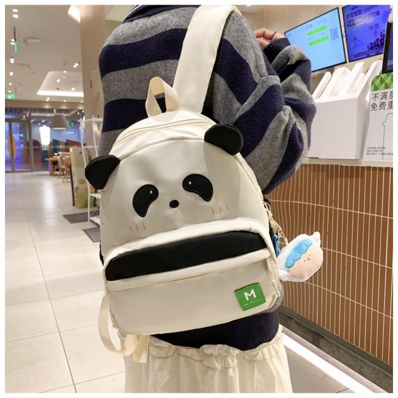 Cute Panda Bag Cartoon Backpack Ins Girl Soft Mini College Middle School Students Small Schoolbag