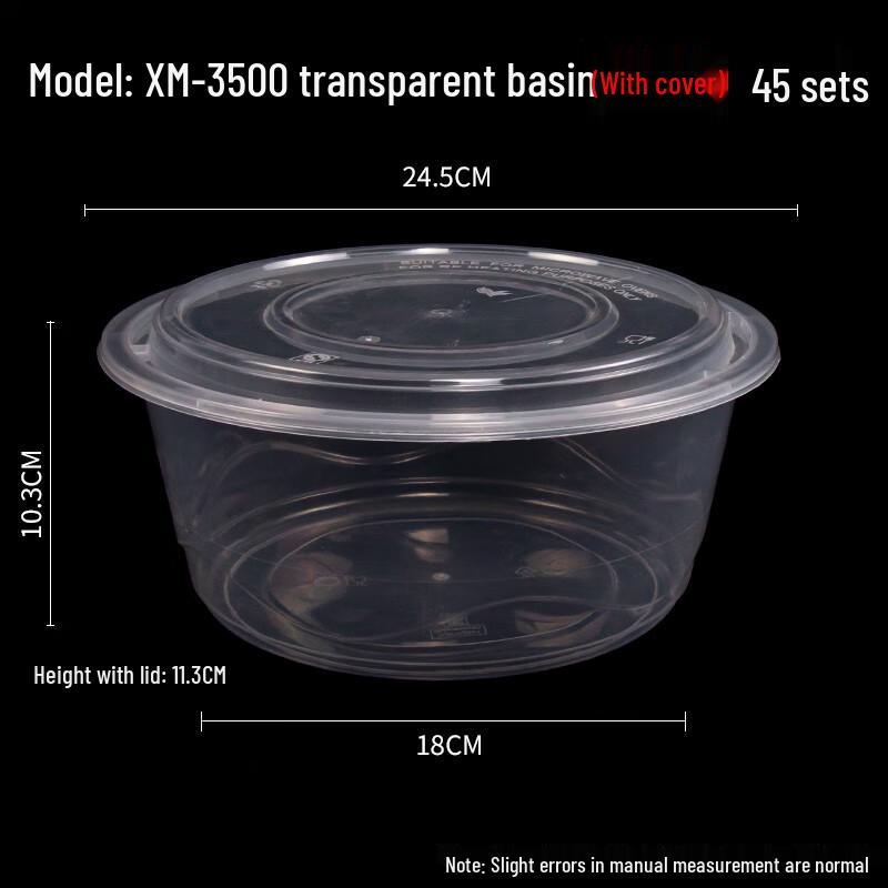 Disposable Round Plastic Food Containers with Lids