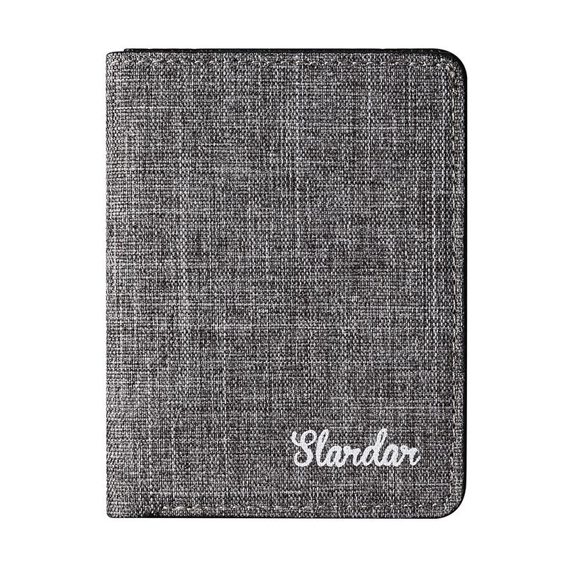 Ultrathin Men's Canvas Wallet - Compact Driver's License and Card Holder