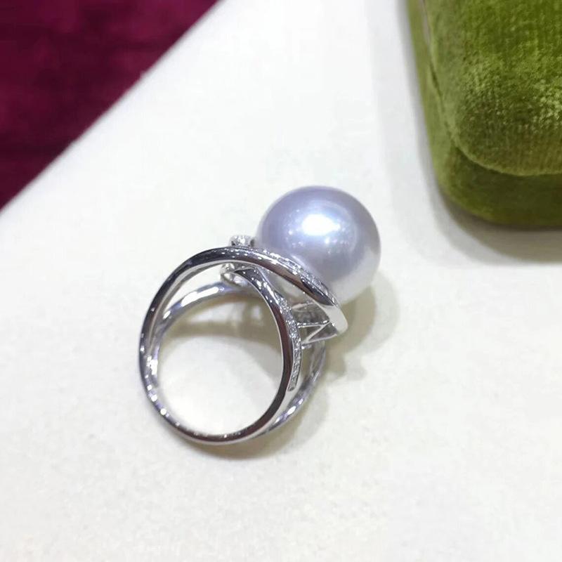 Baroque Imitation Pearl Luster Ring Female Court Style Design Jewelry