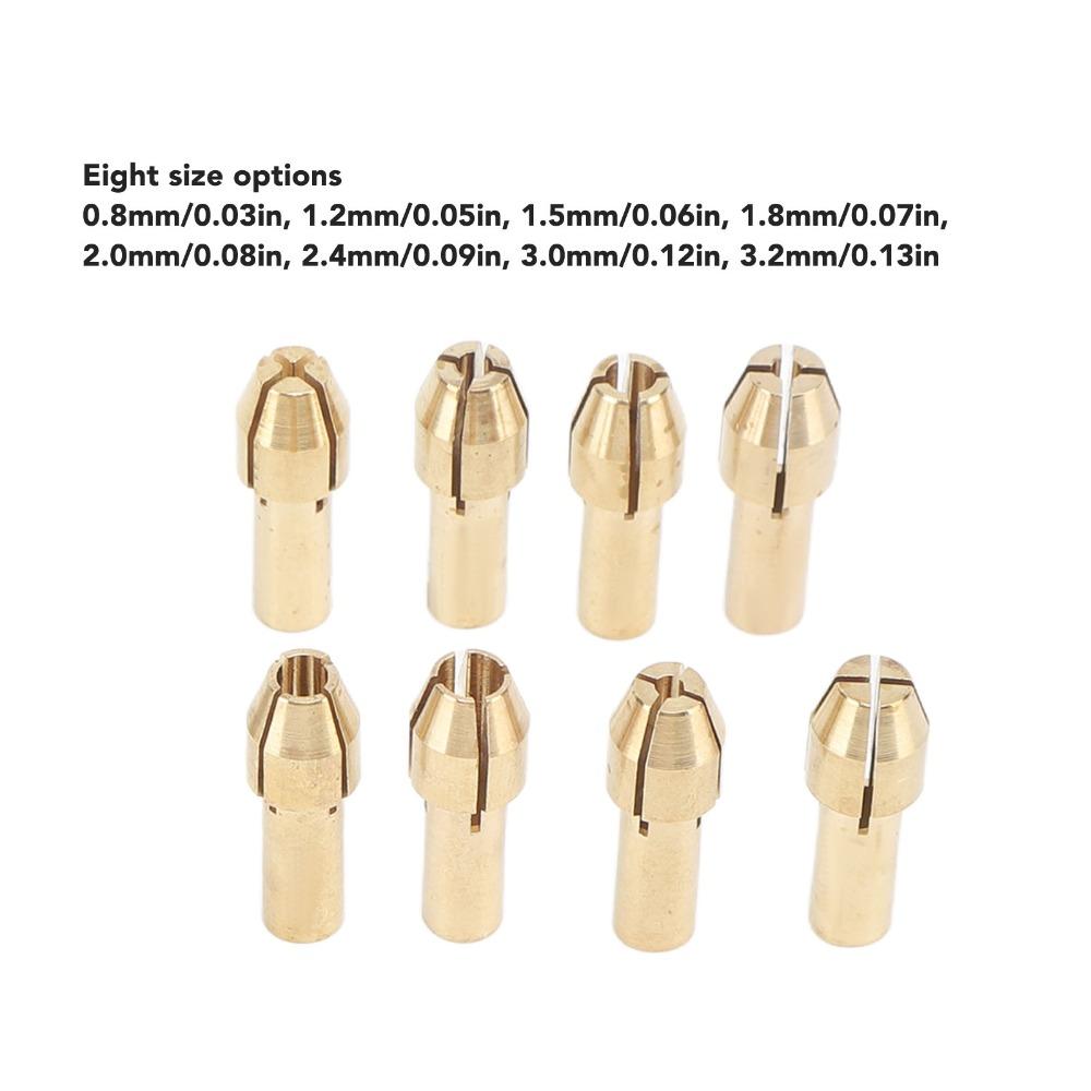 10PCS Brass Collet Chuck Set Precision Quick Change Drill Chuck  Electric Drills