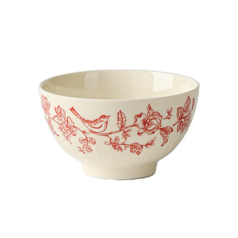 OIMG Nordic Floral Ceramic Serving Plate