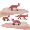Simulated Forest Animal Fox Model Toy 4 Foxes Firefox Red Fox Desktop Static Ornament