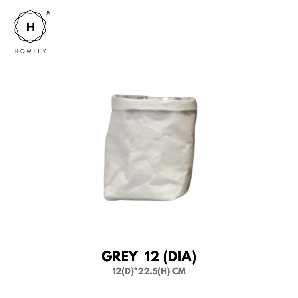 Homlly Sunii Multi Purpose Washable Reusable Kraft Paper Bag for Storage Basket, Flowerpot, Organizer