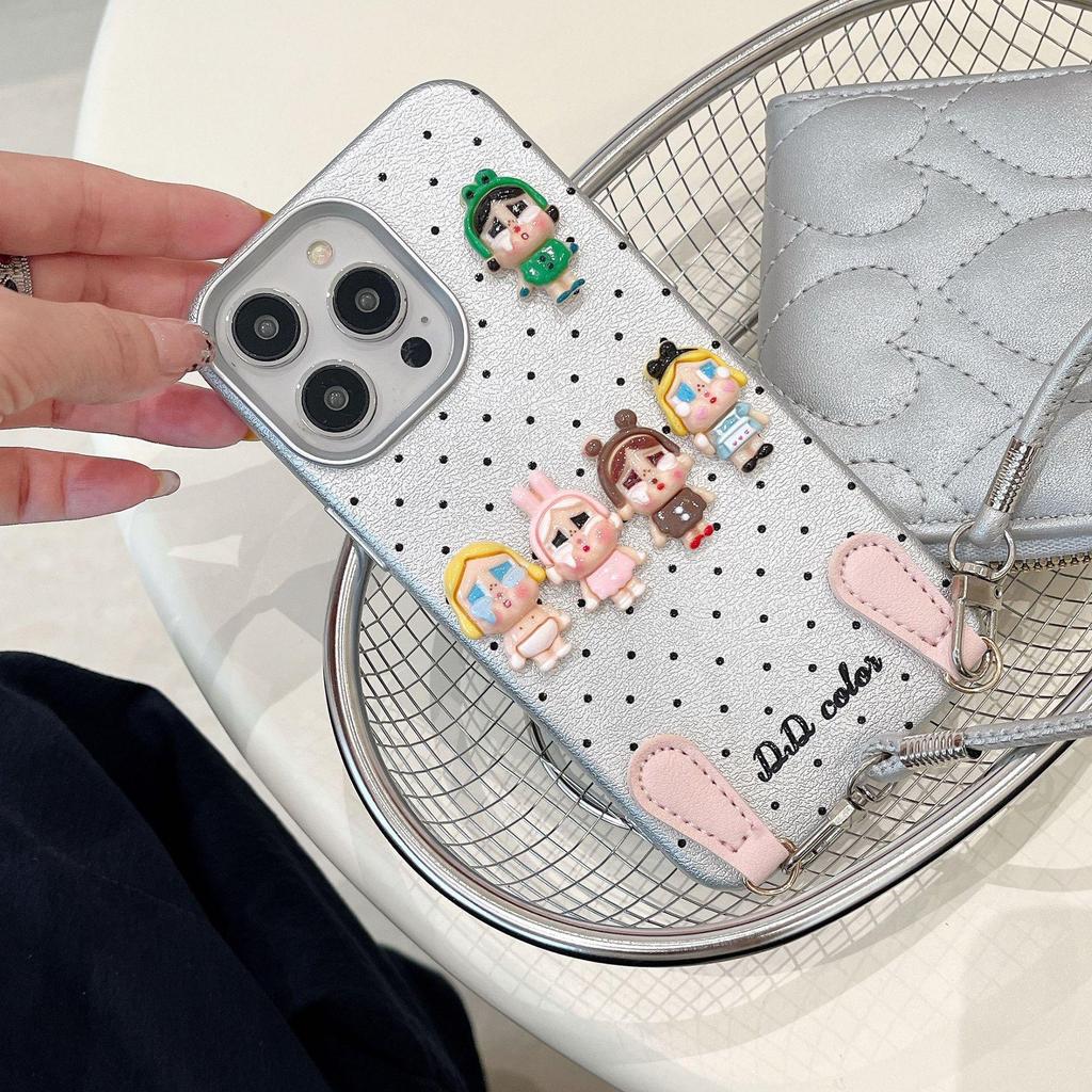 3D Crying Baby Doll iPhone 17 Pro Max Case with Lanyard, Fits Models 13-15, High-End Design.