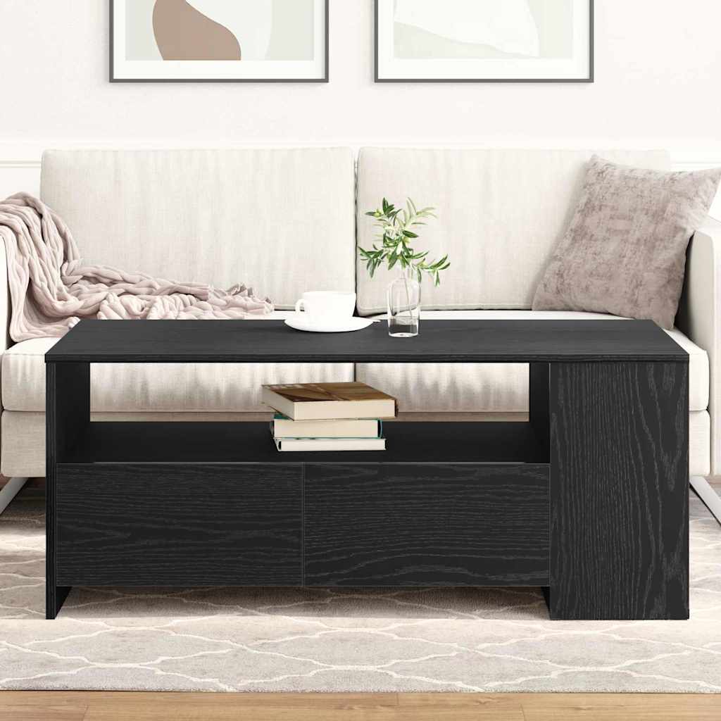 Coffee Table Black Oak Look 102 x 55 x 43.5 cm