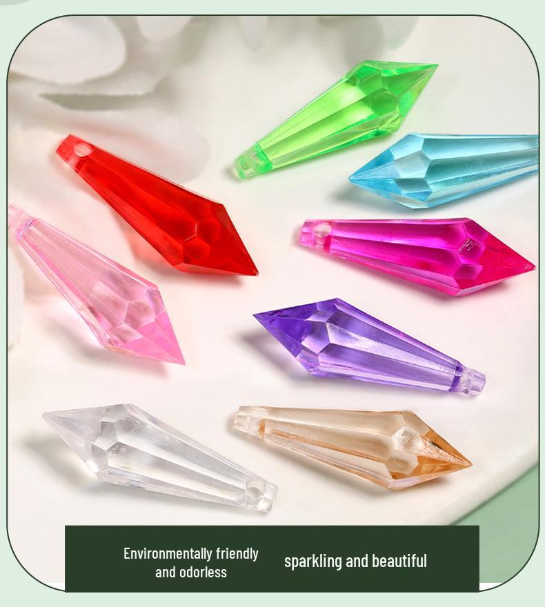Acrylic Crystal Bead Pendant - Decorative Hanging Ornament for DIY Curtains
